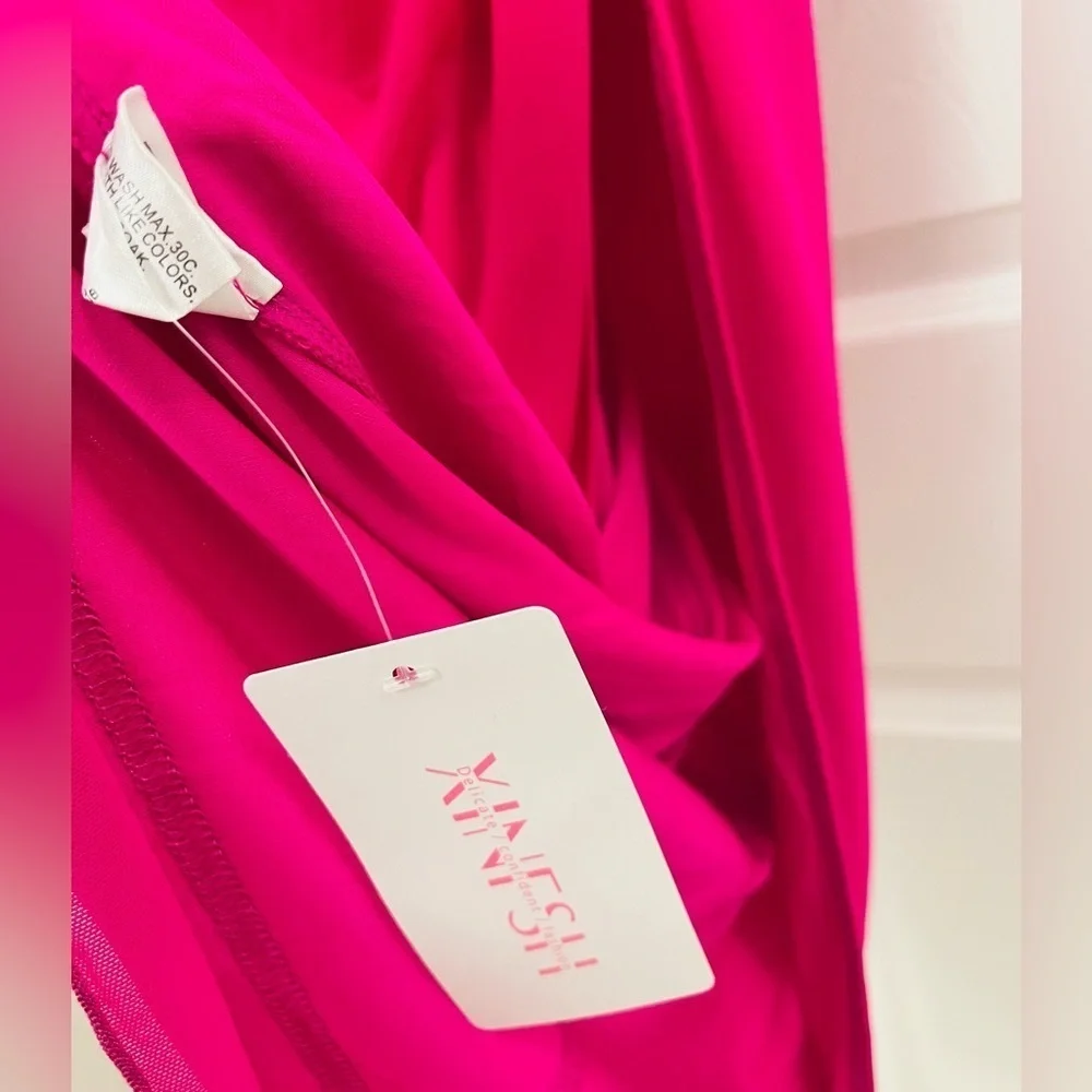 Satin Bodycon Tube Dress Purple Size Large